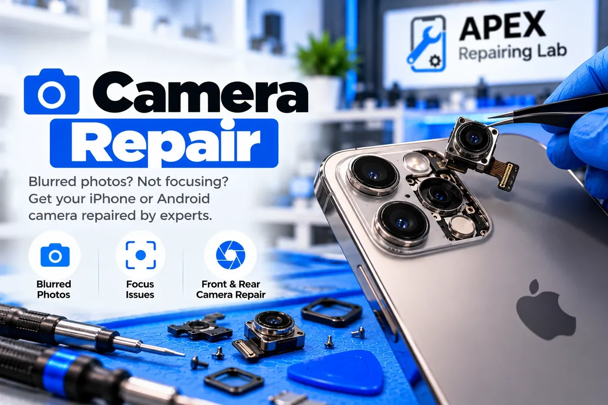 iPhone camera repair at APEX Repairing Lab, Gulberg III, Lahore